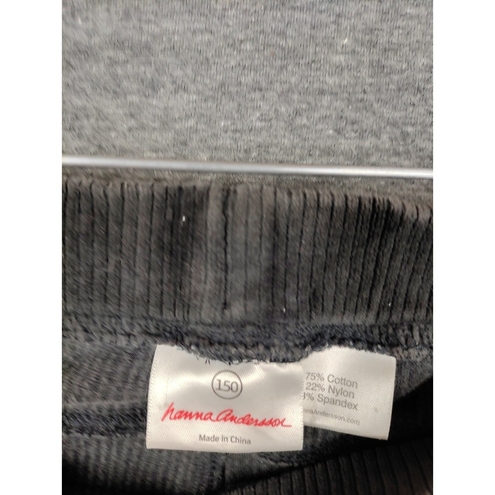 Hanna Andersson Kids Pants 12 Black Corduroy Casual Academia Cozy Cabin PNW - Picture 6 of 8